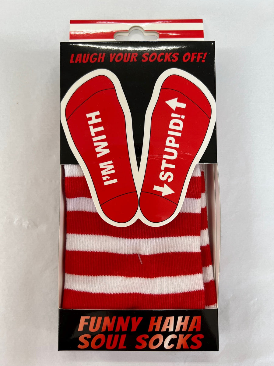 I'm With Stupid Socks Uptown Country Gloucester