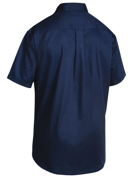 Bisley Original Cotton Drill Short Sleeve Shirt - Navy