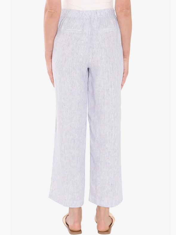 Core Stripe Linen Pant - Blue