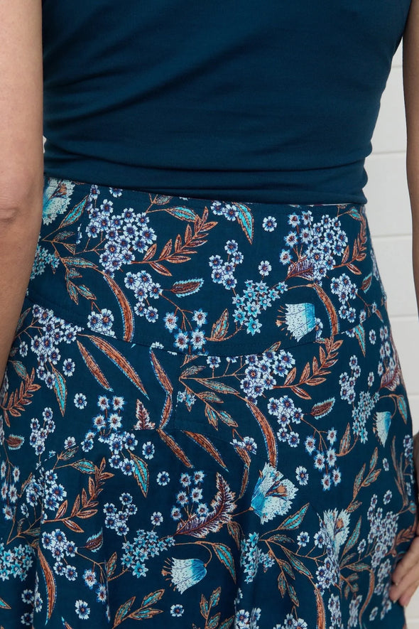 Chameleon Reversible Skirt - Bellflower Bloom