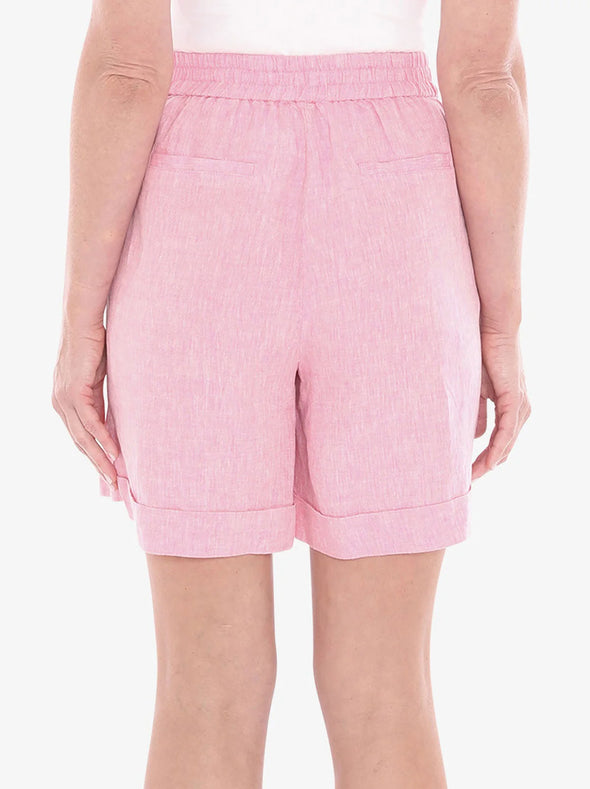 Button Pocket Short - Flamingo