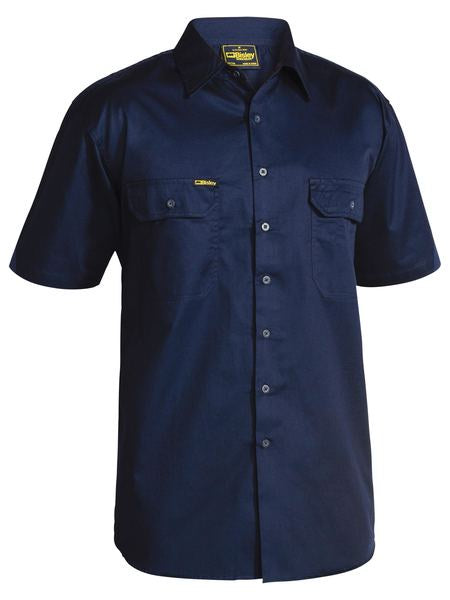 Bisley Cool Lightweight Drill Shirt - Navy