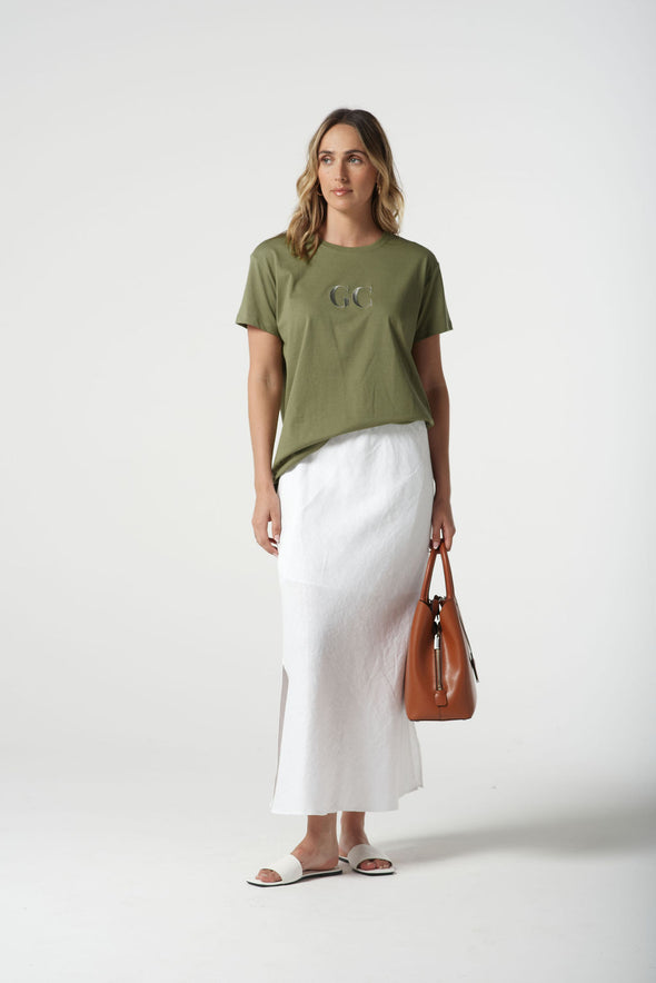 GC Cotton Logo Tee - Sage Green