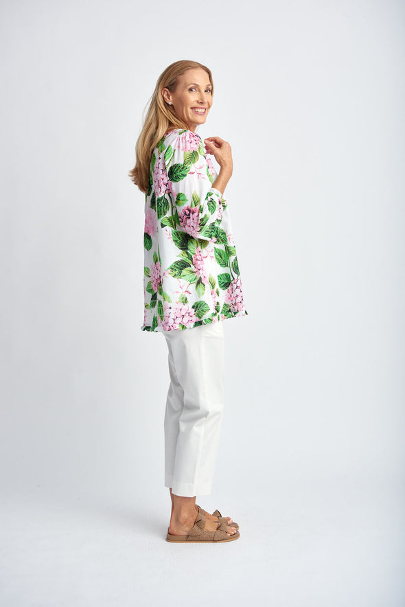 Goondiwindi Cotton Hydrangea Trapeze Blouse