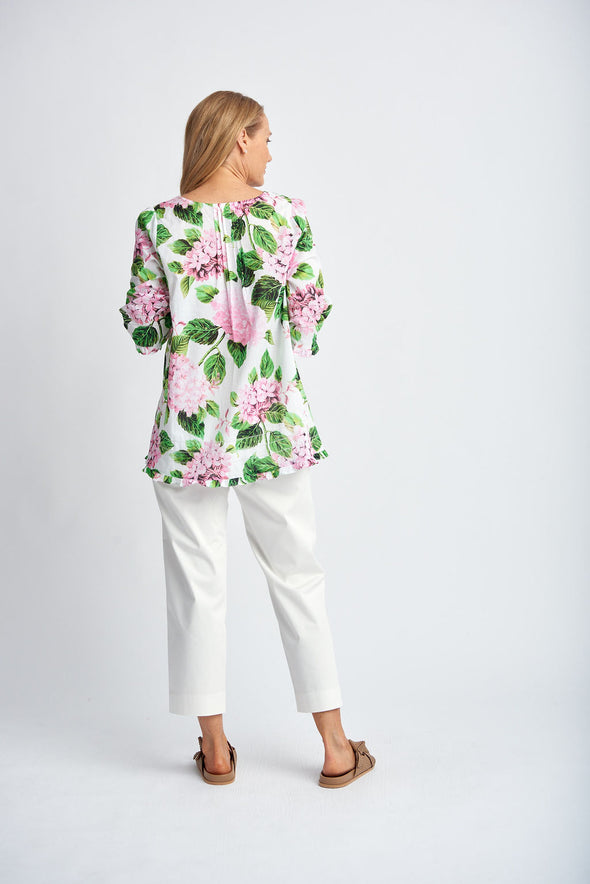 Goondiwindi Cotton Hydrangea Trapeze Blouse