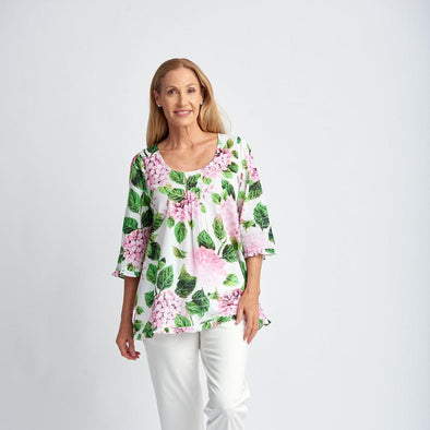 Goondiwindi Cotton Hydrangea Trapeze Blouse