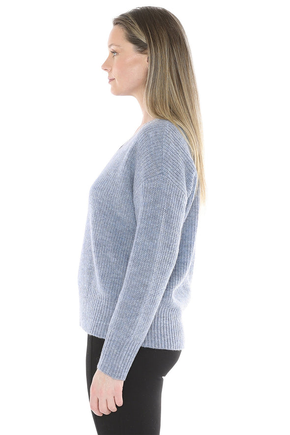 Jump V Neck Pullover - Denim