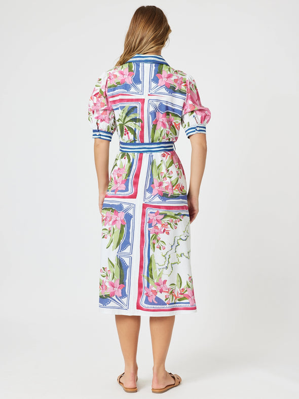 Monaco Midi Shirt Dress - Sardinia Blue
