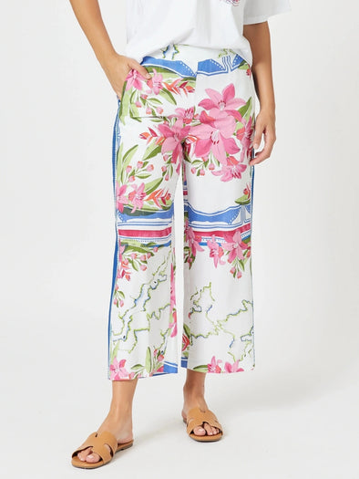 Monaco Wide Leg Pant - Sardinia Blue