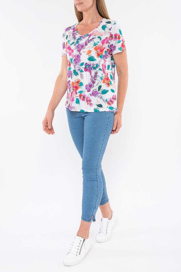 Painterly Floral Tee