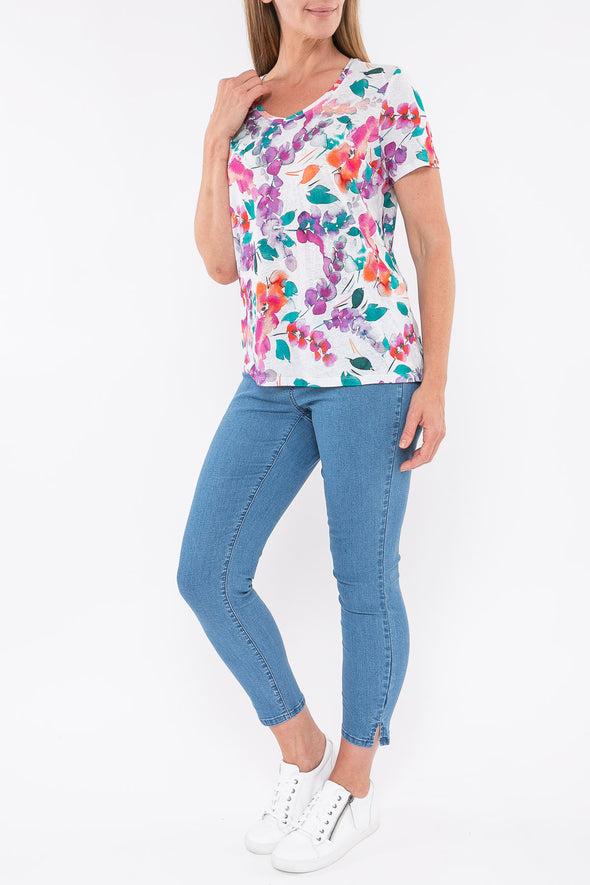 Painterly Floral Tee