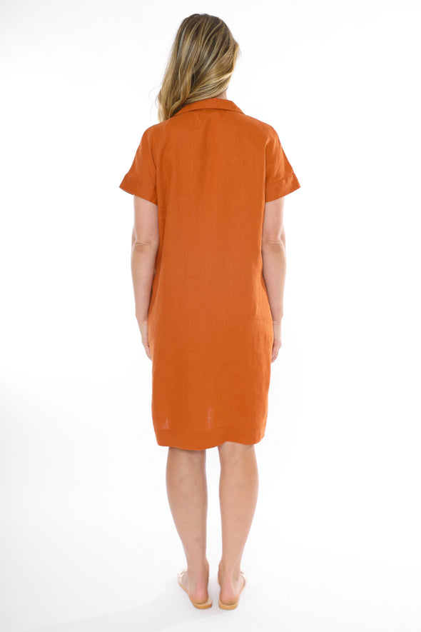 Jump Collared Copper Dress