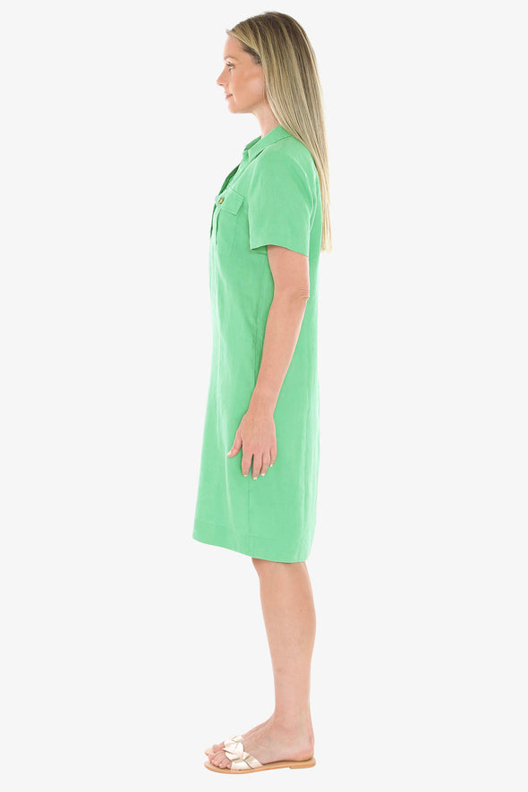 Double Pocket Dress - Apple