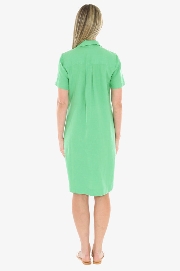 Double Pocket Dress - Apple