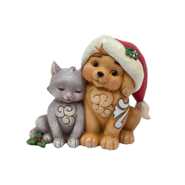 Christmas Kitten And Puppy