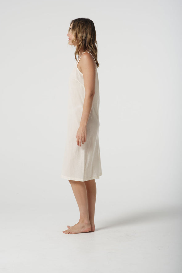 Cotton Dress Slip - White
