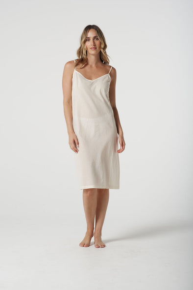 Cotton Dress Slip - White