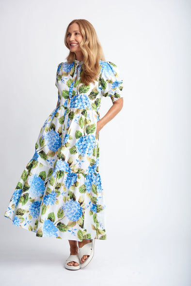 Goondiwindi Cotton Hydrangea Dress