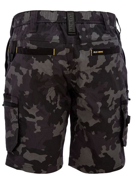 Bisley Flex Move Stretch Cargo Camo Short -Charcoal