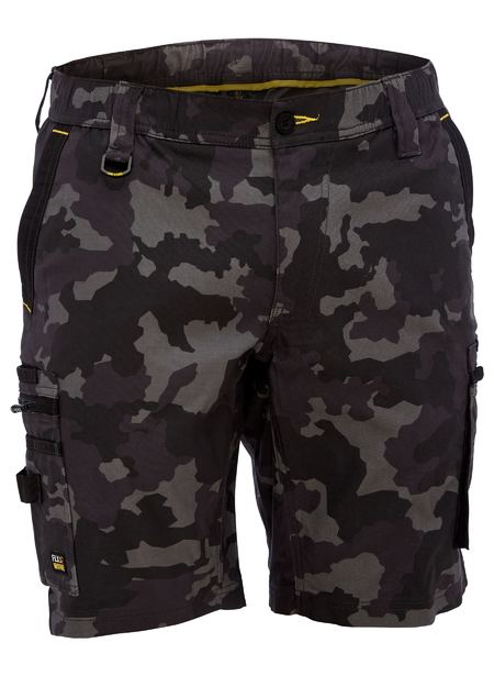 Bisley Flex Move Stretch Cargo Camo Short -Charcoal