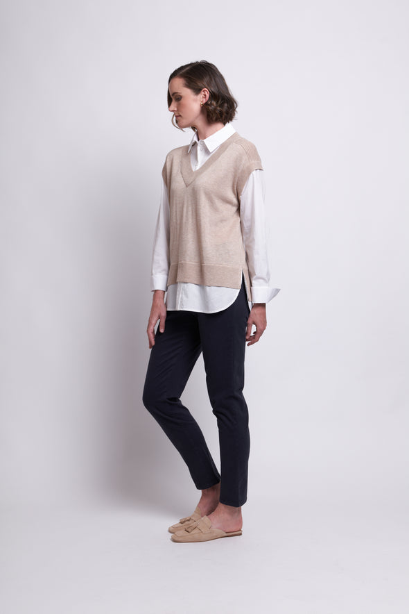FOIL Knit Happens Sweater - Birch /White