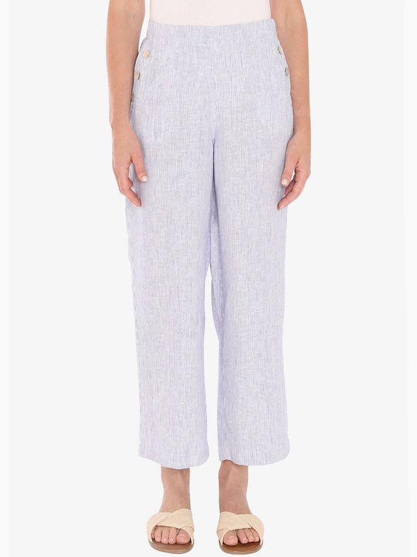 Core Stripe Linen Pant - Blue