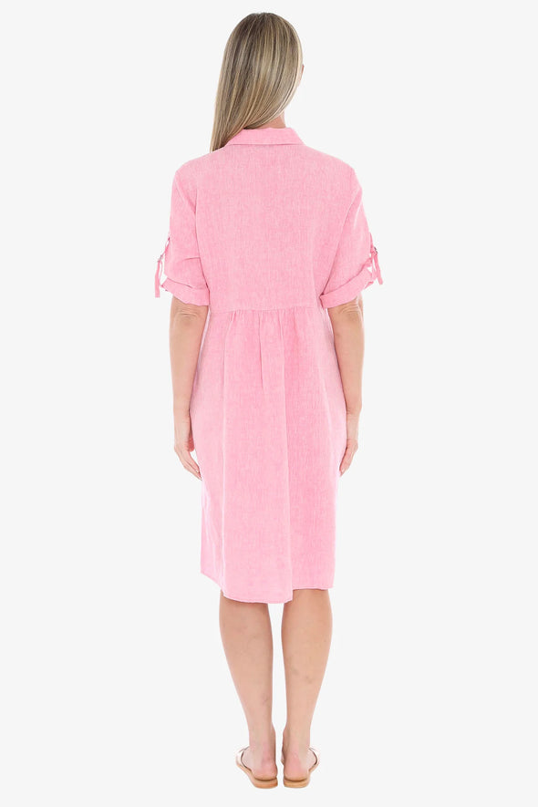 D-Ring Sleeve Dress - Flamingo