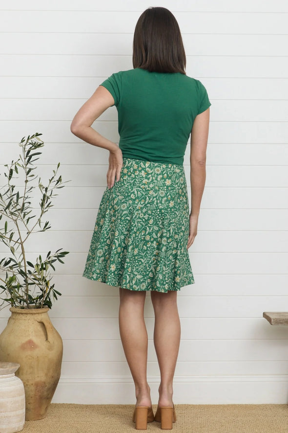 Chameleon Reversible Skirt - Ivy Camellia