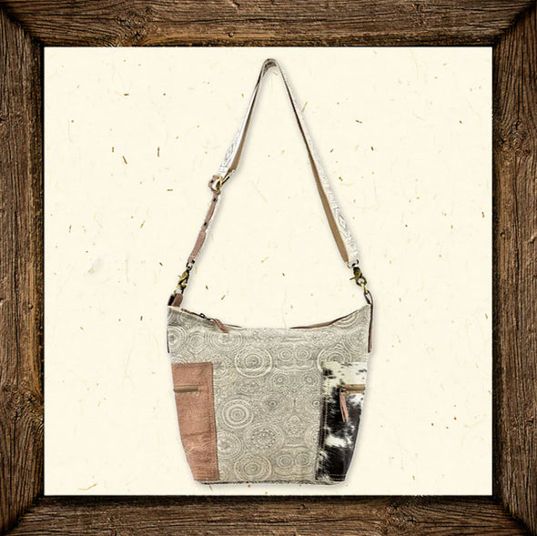 Desert Canvas Cowhide Split Handbag