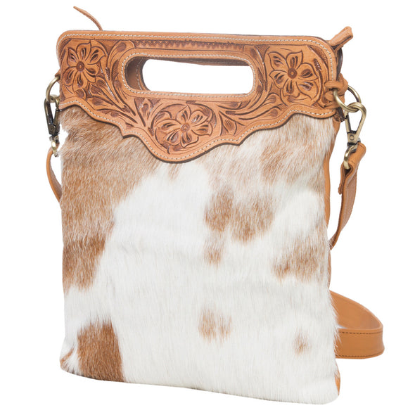 Cali Cowhide Sling Bag With Tooling