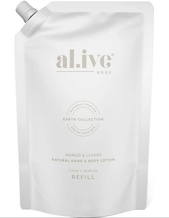 al.ive body Mango And Lychee Hand/Body Lotion Refill