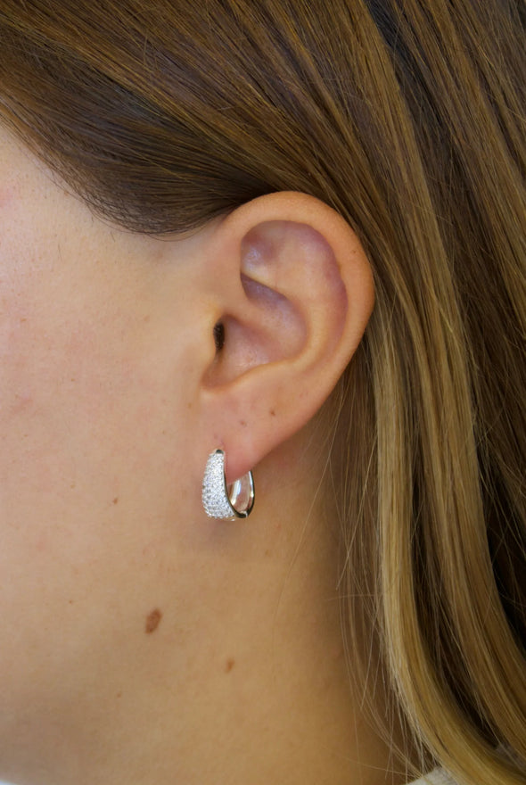 Claudia Hoop Earrings - Silver