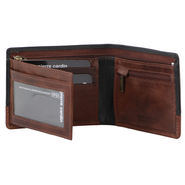 Pierre Cardin  Leather 2 Tone Tri Fold Wallet