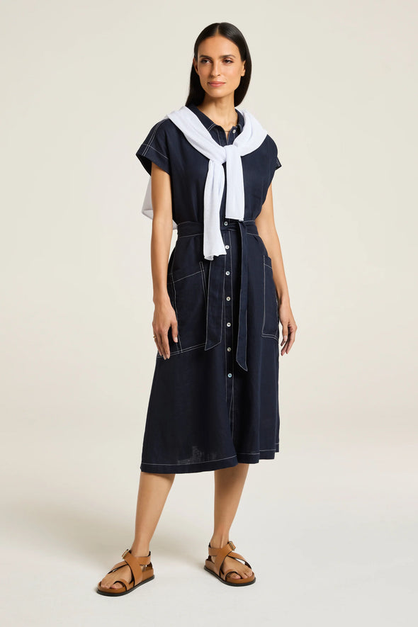 Yarra Trail Atlas Dress - Navy