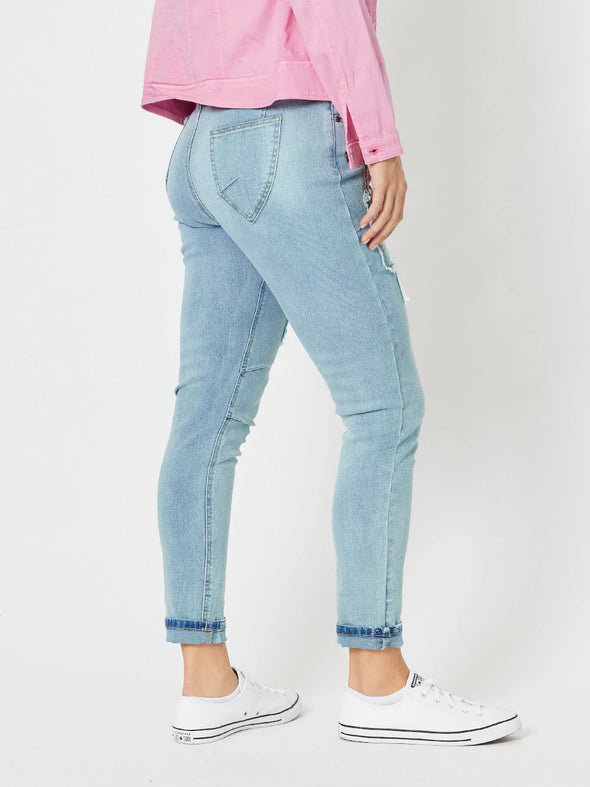 Taylor Patch Jeans - Denim