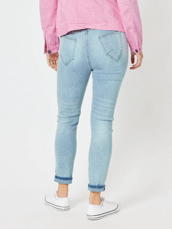 Taylor Patch Jeans - Denim