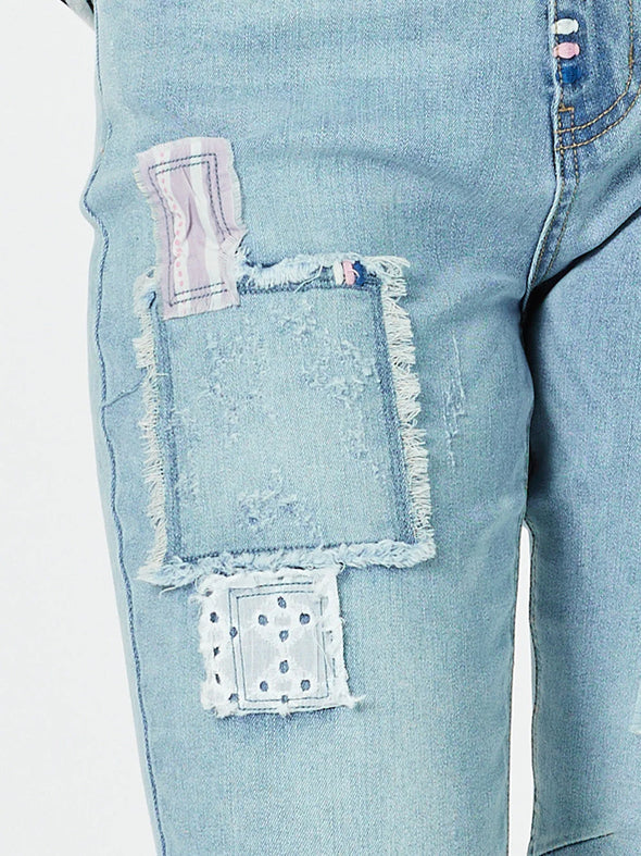 Taylor Patch Jeans - Denim