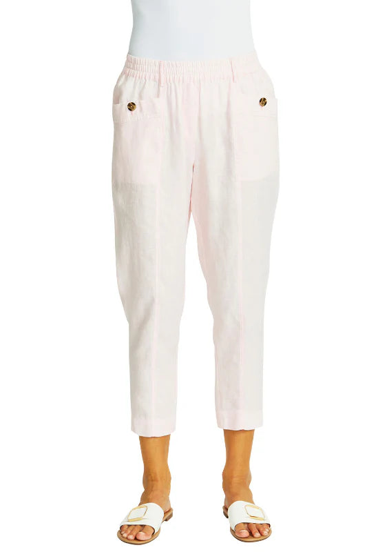 Ava Pull On Linen Pant