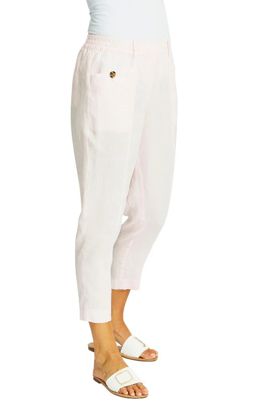 Ava Pull On Linen Pant