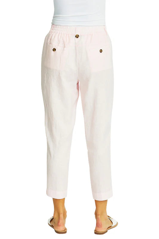 Ava Pull On Linen Pant