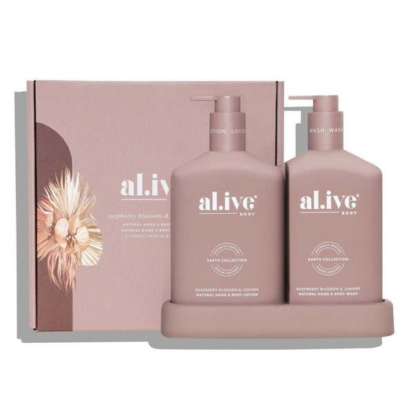 al.ive body Raspberry Blossom And Juniper Hand And Body Wash/Lotion Duo