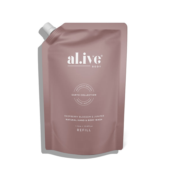 al.ive body Raspberry Blossom And Juniper Hand/Body Wash Refill