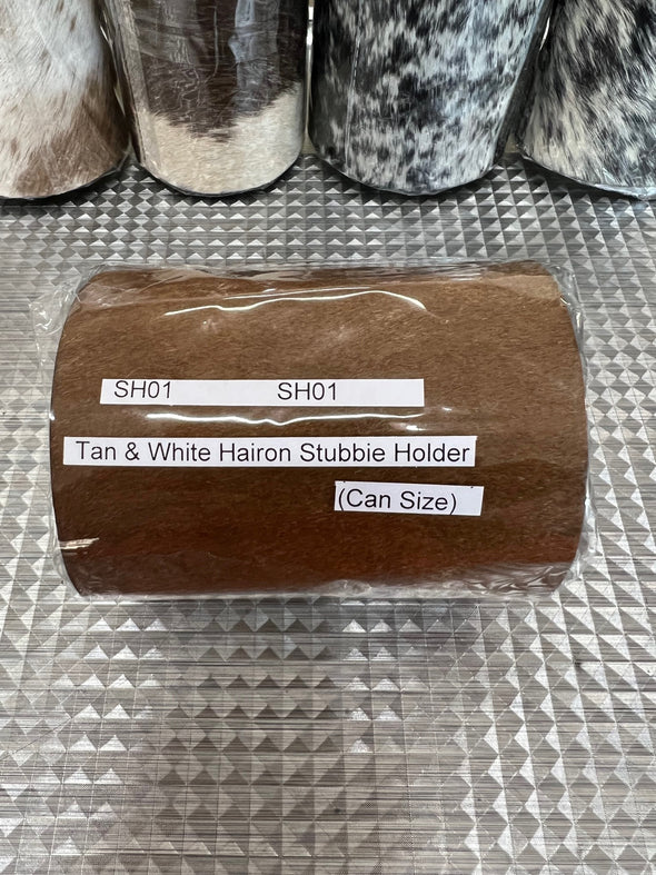 Cowhide Stubbie Holder - Can Size