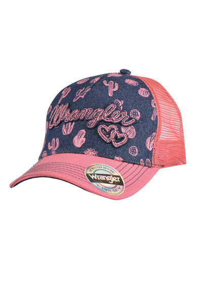 Wrangler Girls Heart Trucker Cap