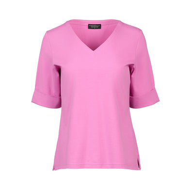 Vassalli V Neck Top - Orchid