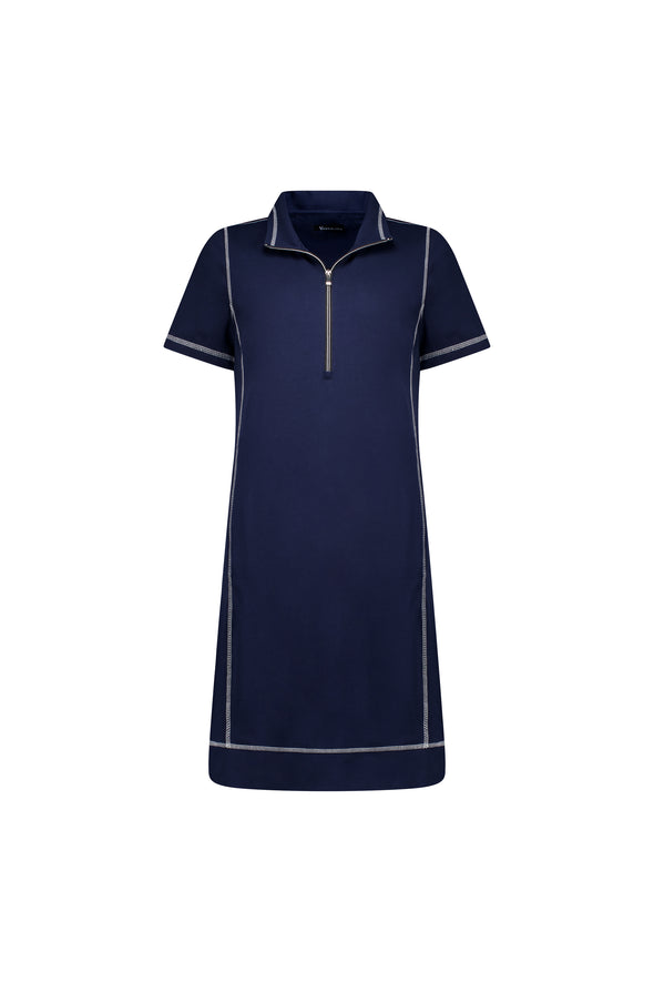Vassalli Contrast Stitch Knit Dress