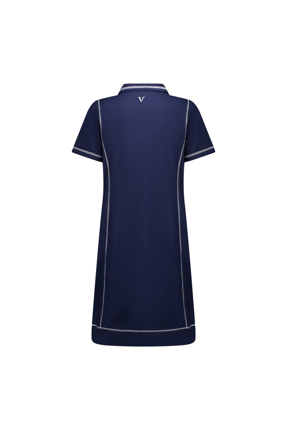 Vassalli Contrast Stitch Knit Dress