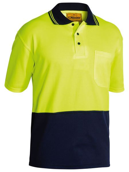 Hi Vis Polo Shirt - Yellow Navy