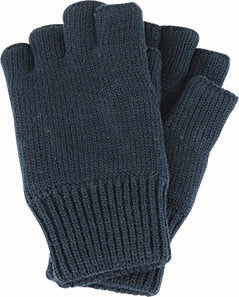 Acrylic Fingerless Gloves - Navy