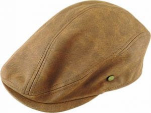 Brushed Faux Leather Ivy Cap - Tan